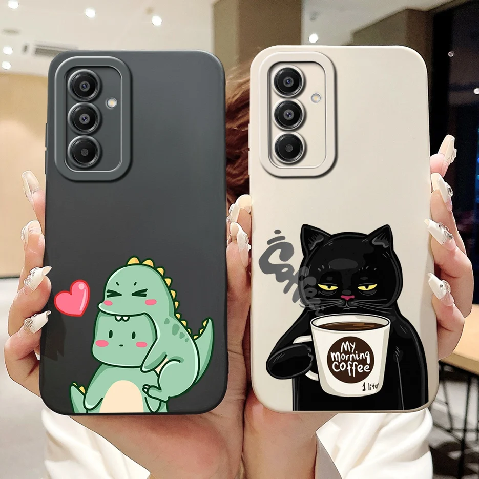 Cute Cat Dinosaur Cartoon Soft TPU Phone Case Cover