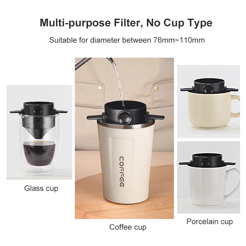 Reusable Portable Coffee Filter - Stainless Steel...