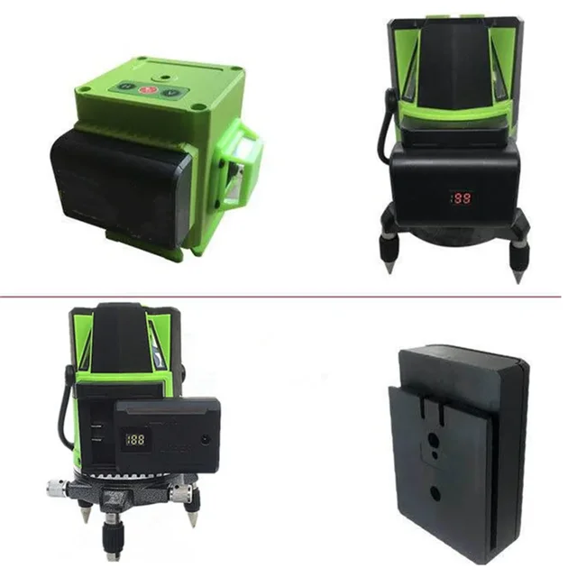 6800mah Chargeable high power battery Laser level 360 building tools for levelling 3D 12 line powerful green laser level 3