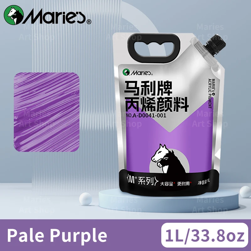 Marie's Premium Rich Pigment Acrylic Paint - 1L/33.8oz for Canvas, Glass, Stone, and Art Projects