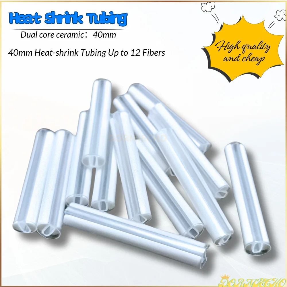 50-1000 Pieces Of Double 12 Core High End Preshrunk Ribbon Mass Fiber Optic Fusion Splice Protection Sleeves 40mm Heat-shrink