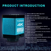 4K Digital Microscope 48MP Microscope For Electronics USB-C Industrial Cameras HDMI 1-150X Zoom C-Mount Lens Phone Pcb Soldering 2