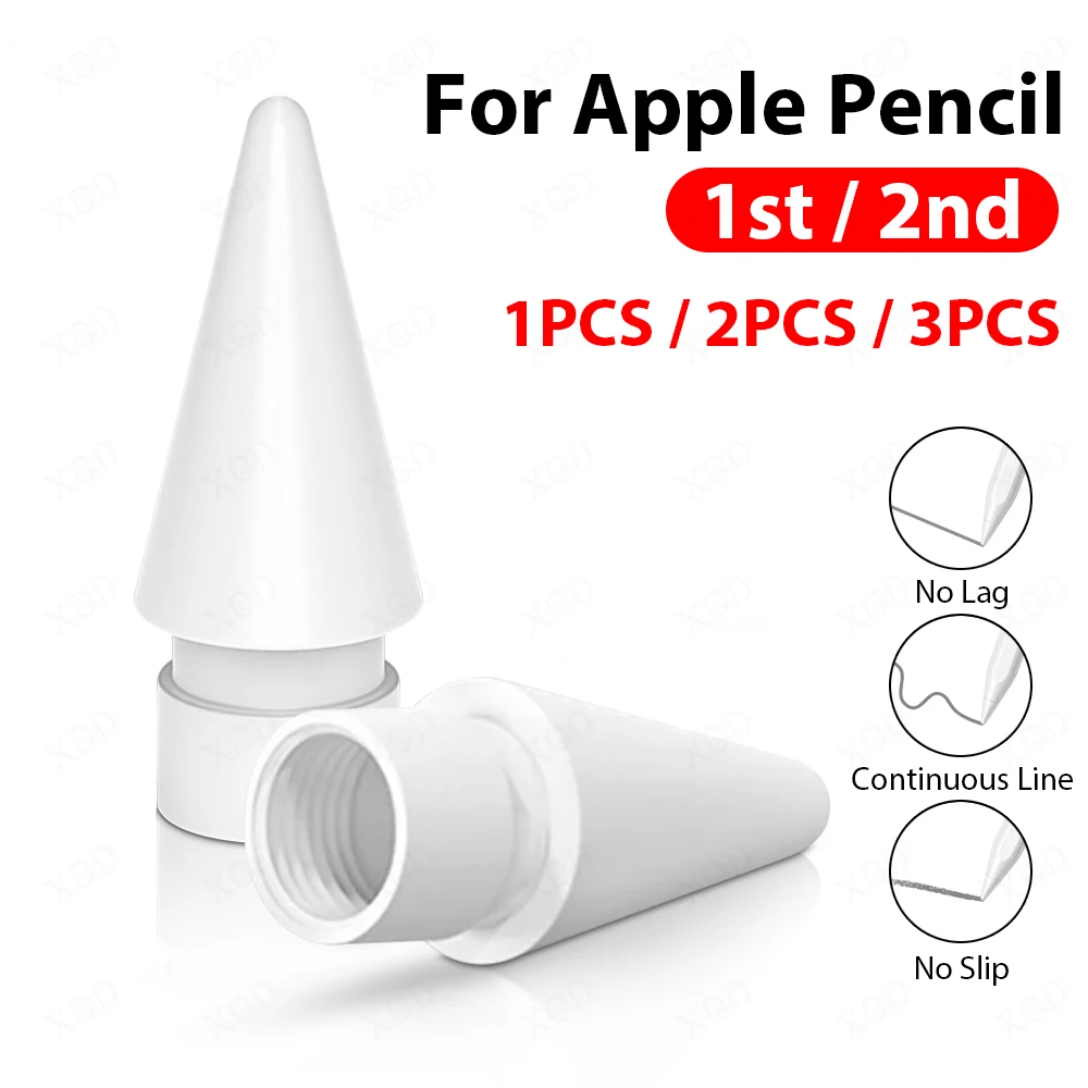 Stylus Pen Pencil Tips For Apple Pencil 1st 2nd Generation iPencil Pen Tip For Apple iPad Pro Air Spare Nib Accessories 1/2/3Pcs