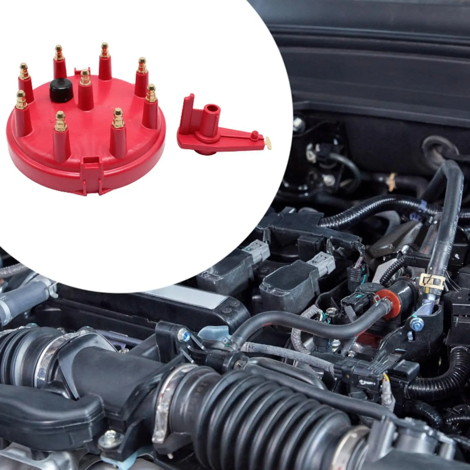 Ignition Distributor Cap Rotor Kit DR374B for Ford Bronco Mustang E25