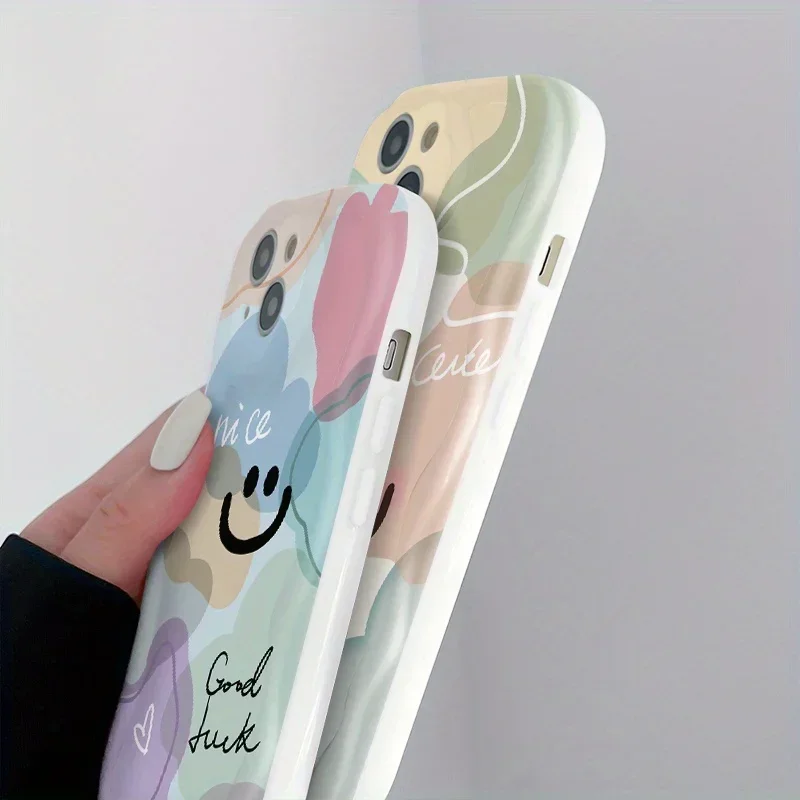 Vibrant Smiley Face Pattern Phone Case Cover