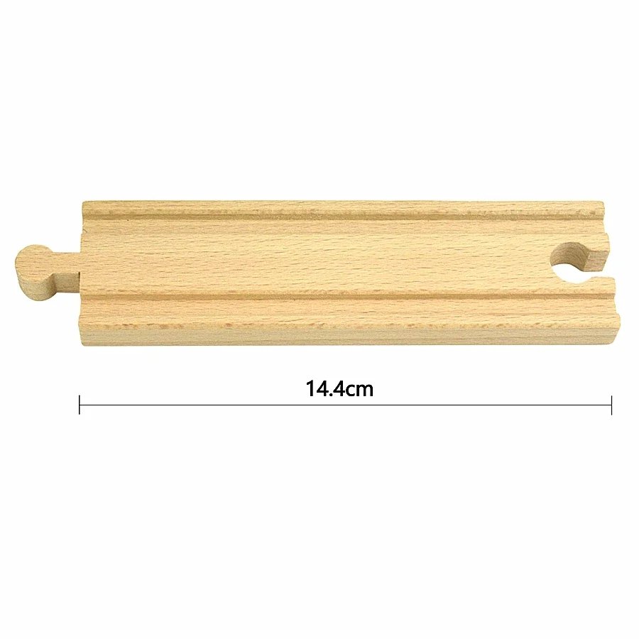 Wooden Train Track Intersection - Star-Shaped Crossroads & Expansion Accessory