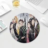 D-DemonS S-Slayer Non-slip Round Office Computer Desk Mat Table Keyboard Big Mouse Pad Laptop Cushion Non-slip for PC Gamer 2