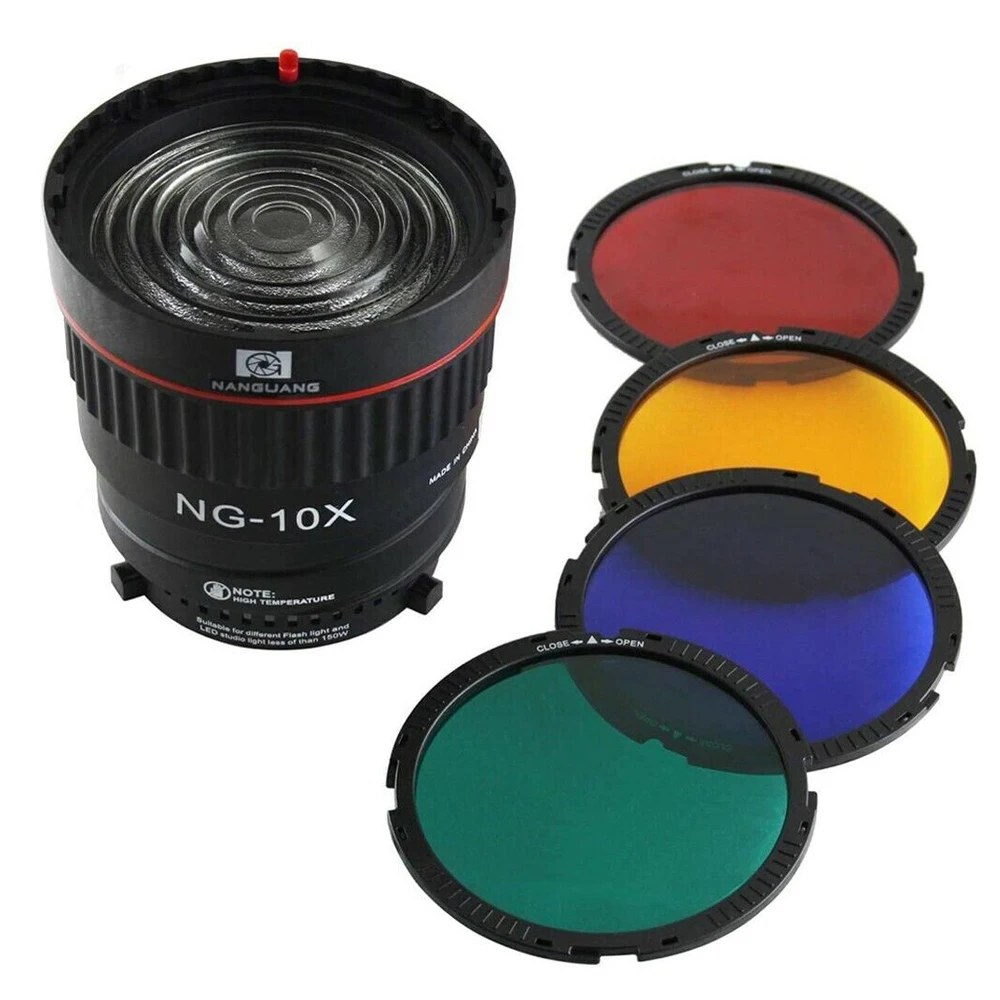 Nanguang NG 10X Fresnel Focusing Lens for LED Flash Studio Light Focus Lens Bowe