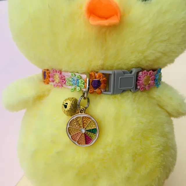 Pet Necklace Colorful Lace Flower Cat Collar Puppy Jewelry Collar Bell Collar Cat Collar 6