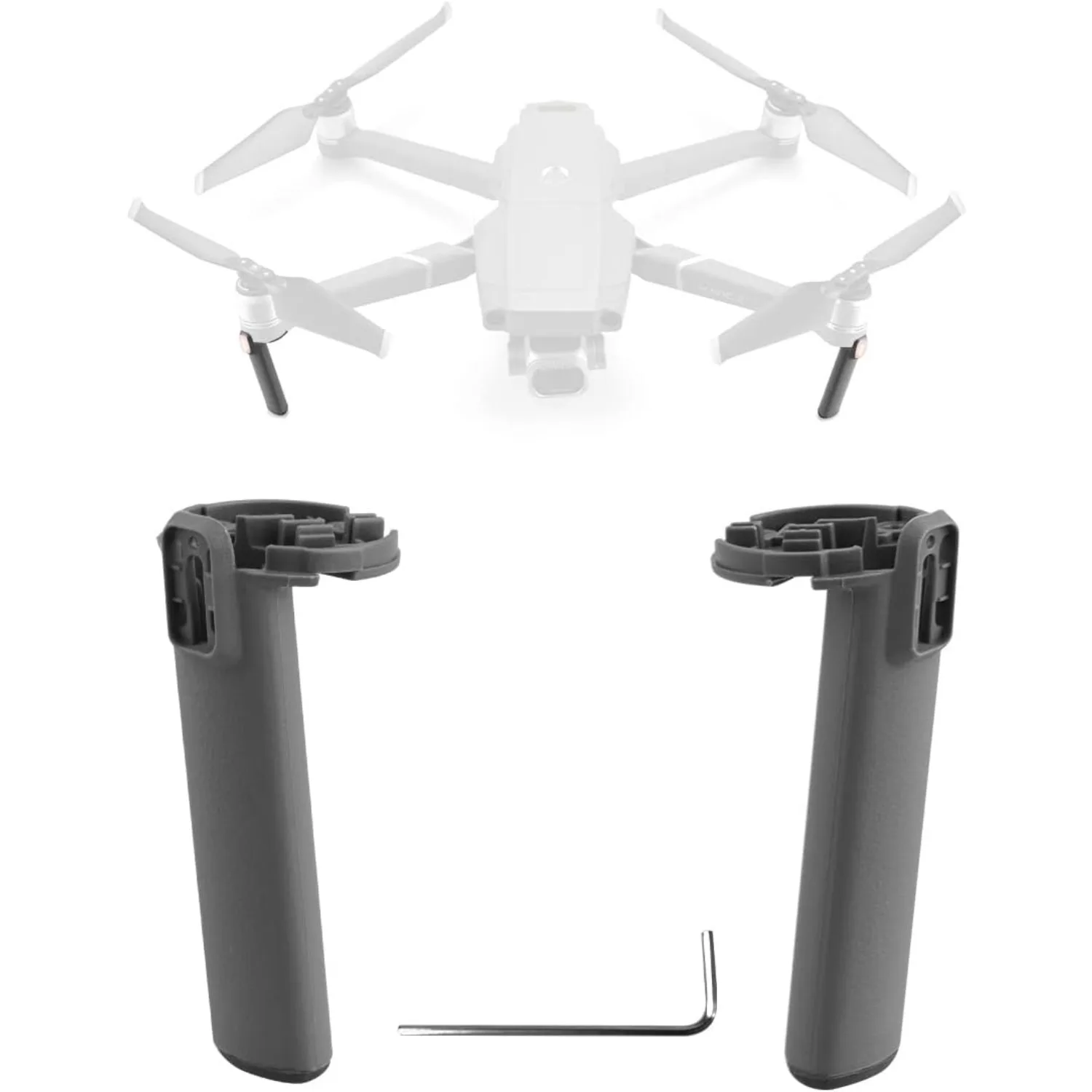 DJI Mavic 2 Pro Zoom 왼쪽 오른쪽 앞발 액세서리와 호환되는 2 in 1 교체용 랜딩 기어 다리