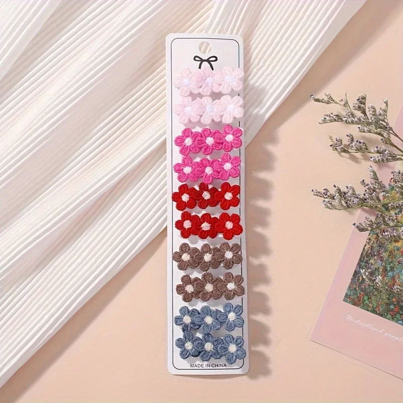 10 Teile/satz Baby Haar Clip Nette Mini Blume Haarnadeln für Kleinkind Kinder Mädchen Schöne Clips Barrettes Kopfbedeckungen Zubehör Geschenke – Detail 6