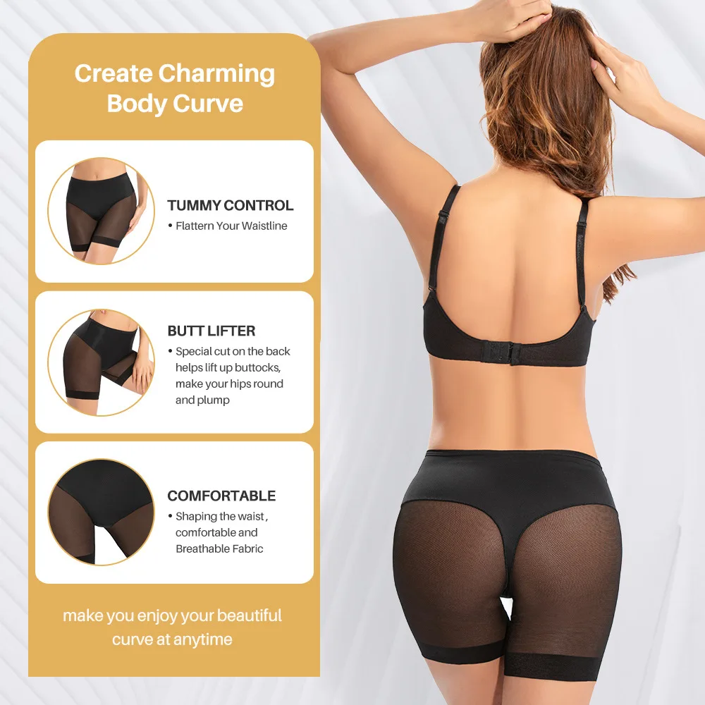 Seamless Lingerie Under Skirt Sexy Slimming Anti Chafing Thigh Safety Short Pants Underwear Mesh Ultra-thin Women Safety Pants