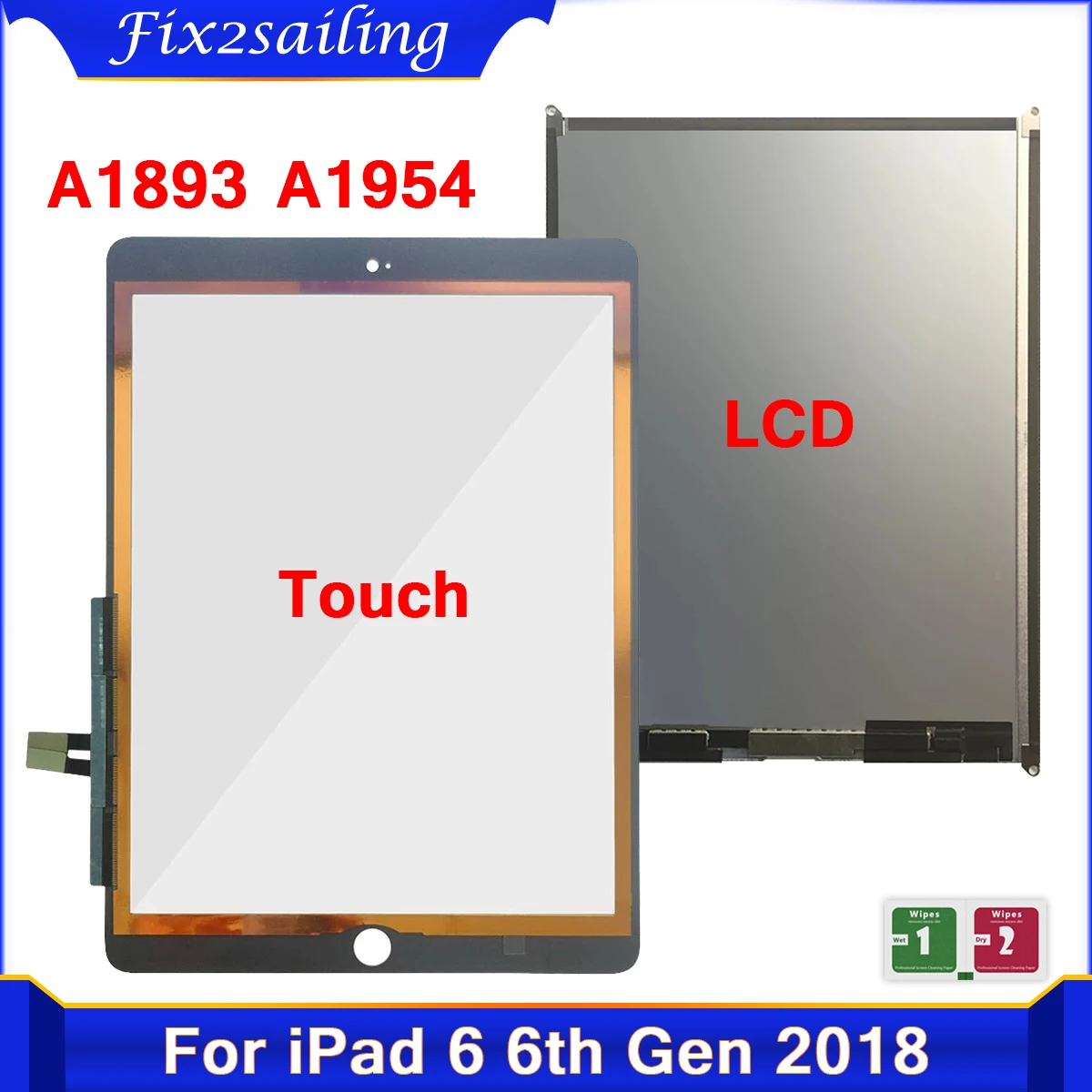 Vitre Tactile Touch Screen White Pour iPad 6 A1893 A1954