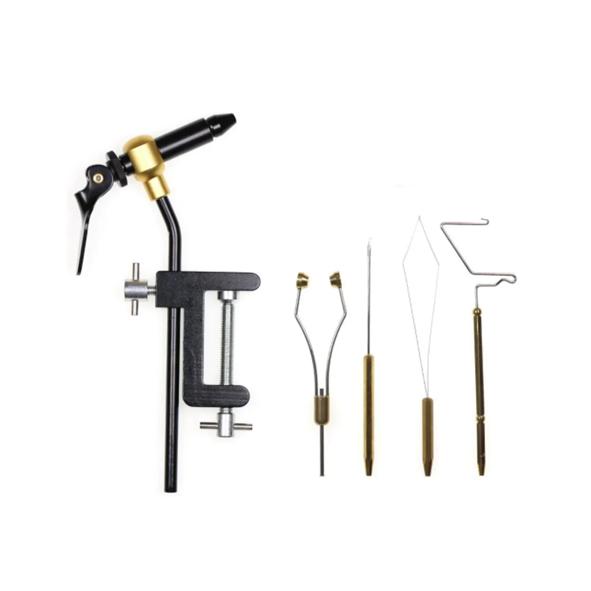 

Fly Tying Vise Kit with Bobbin Holder Threader Whip Finisher Pliers For Jig Bait Flying Hook Accessories