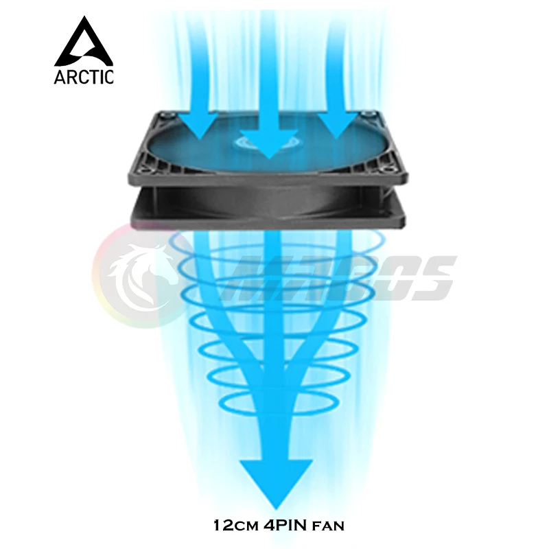 ARCTIC P12 SLIM PWM PST Ultra Silent Fan,Case Cooling 15mm Slim Fan,4PIN PWM CPU Cooler Master Temperature Control 120x120x15mm