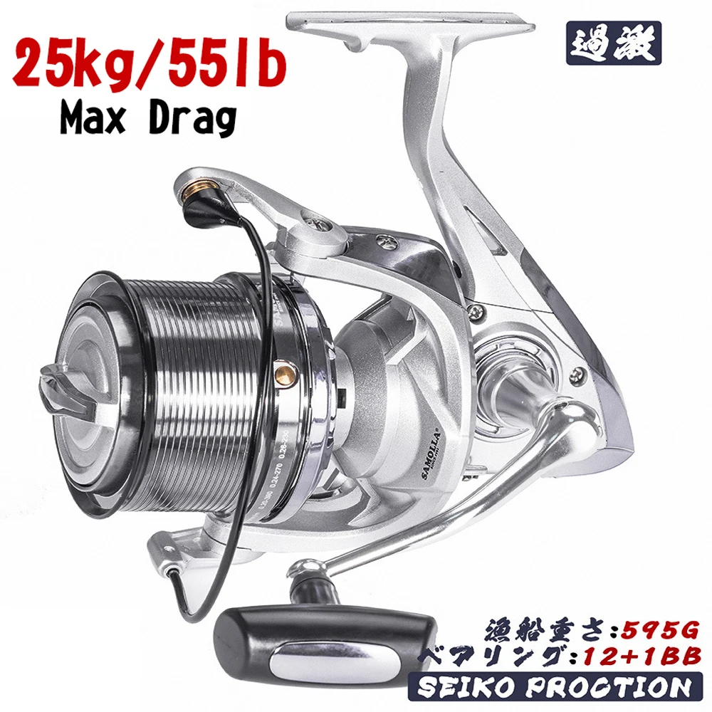 Fishing Reel 12+1BB 4.6:1 Gear Ratio Jigging Reel Max Drag 25KG  Anti-corrosion Spinning Reel for Saltwater Pesca - AliExpress