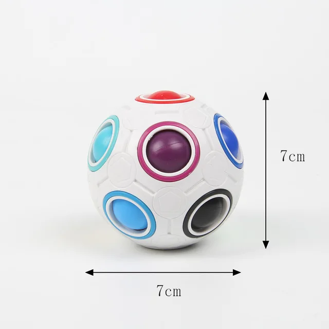 Creative Magic Spheric Cube Speed Rainbow Ball Puzzles Learning Educational Toys For Children Adult Office Anti Stress Gifts 6