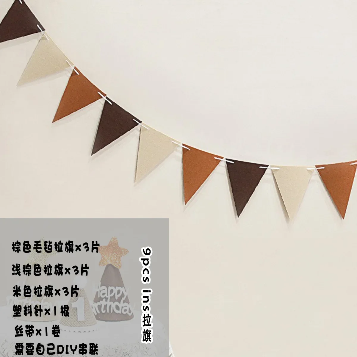 Happy Birthday Hanging Garland Pull Flags Number 100 Days Baby Shower Bunting Banner birthday streamers birthday banner party decorations