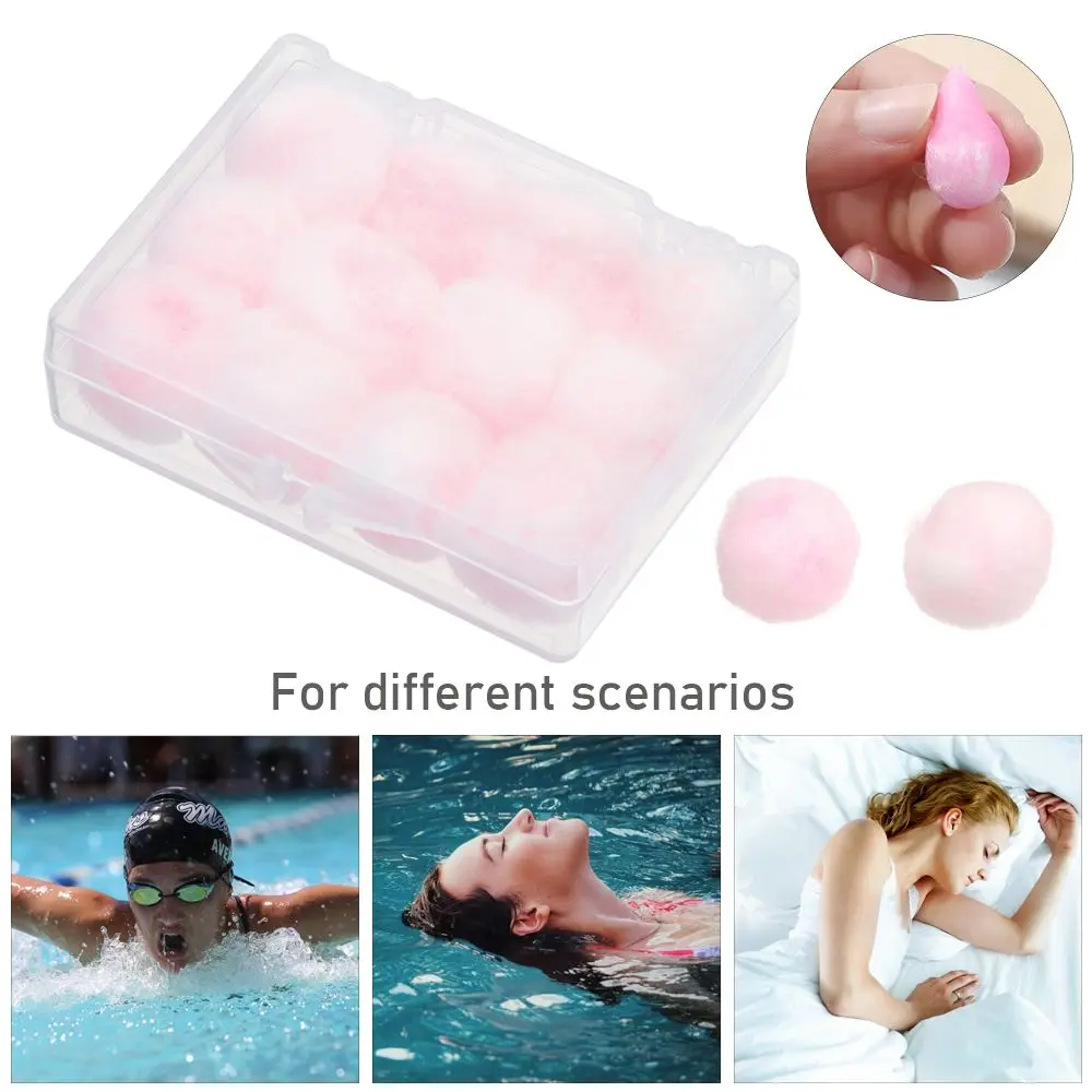 

Soft Soundproof Hearing Protection Sleeping Snoring Wax Cotton Earplugs Swimming Ear Plugs Noise Reduction