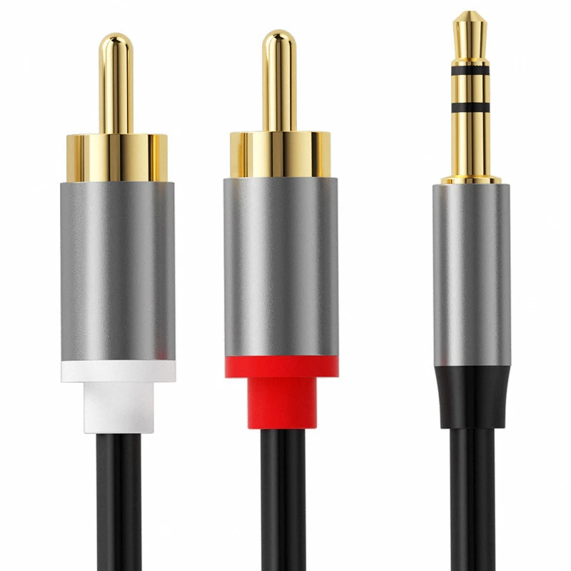 para 2rca Duplo Lotus Áudio Cabo Adaptador Telefone Conexão Áudio 3.5 mm Jack Male to Rca Vídeo av 3.5 mm c Splitter 3.5 mm - Imagem 5