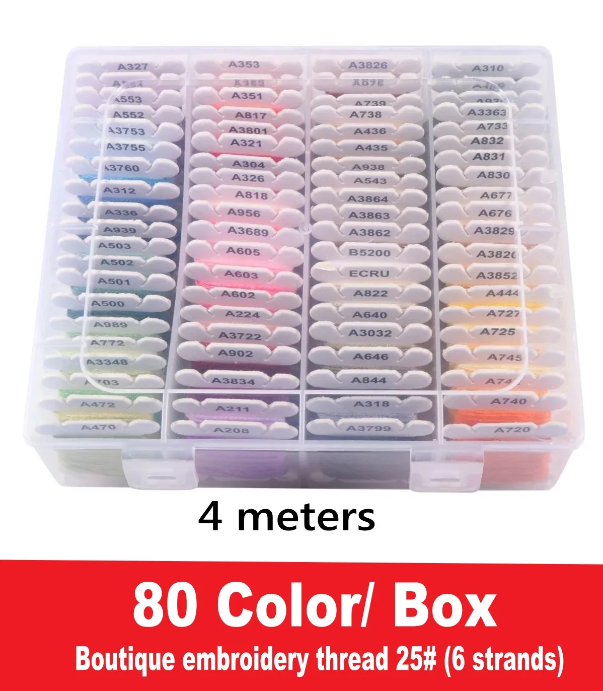 Vibrant Multicolor Embroidery and Sewing Thread Collection Box