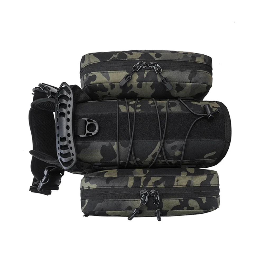 Adjustable Pet Harness Backpack Snack Big Dog Saddle Bag for Medium Large Dog Hiking Travel Outdoor Camouflage