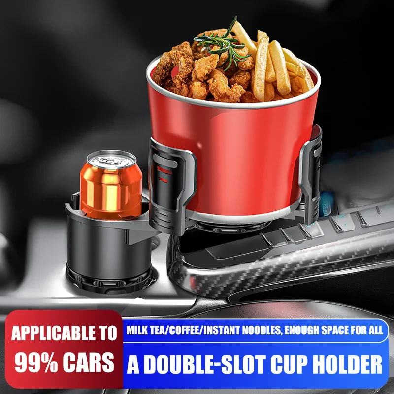 Cup Holder for Cars Multifunctional Adjustable Rotating 2-in-1 Vehicle Cup Holder Expander Car Interior Accessories