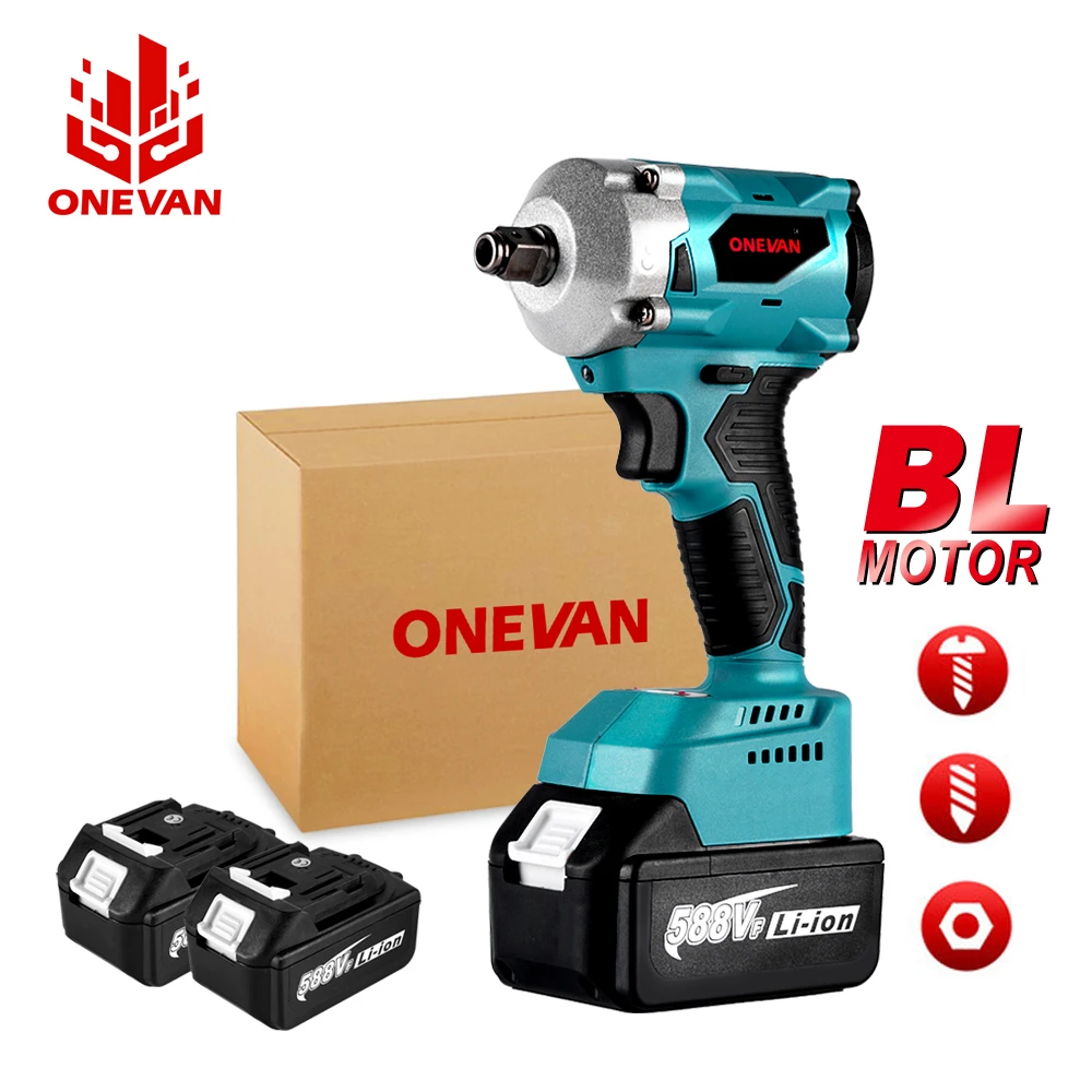 Onevan 7gear Torque Adjustable Brushless Electric Wrench 350nm Cordless
