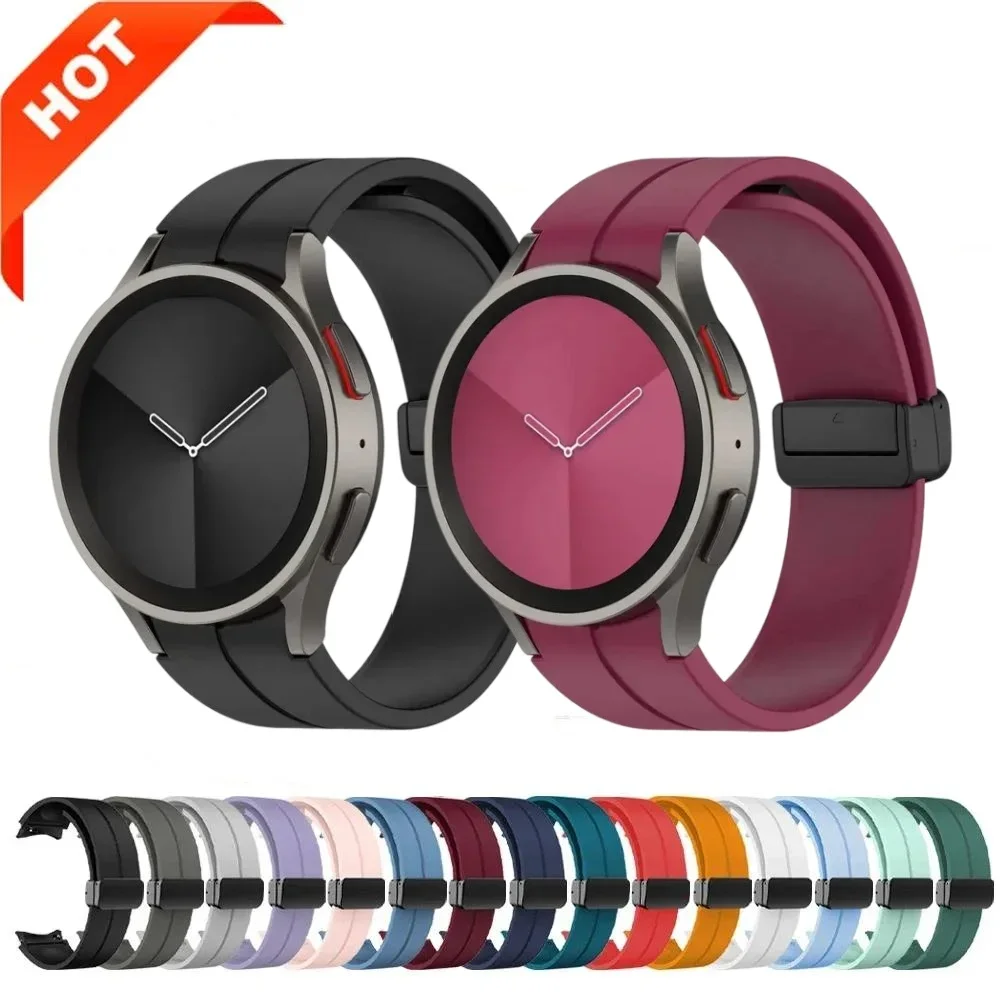 Sleek Magnetic Silicone Watch Band - Universal 20mm Strap