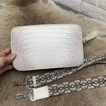 2023 New Luxury Himalayan white Men's Clutch Leisure Crocodile Skin Shoulder Bag For Man Fashion Multi Function Messenger Bag 45