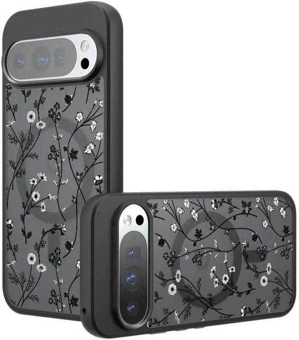 Retro Flower Matte Magsafe Magnetic Wireless Charging Case