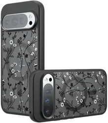 Retro Flower Matte Magsafe Magnetic Wireless Charging Case - Pixel 9A (JNN003)