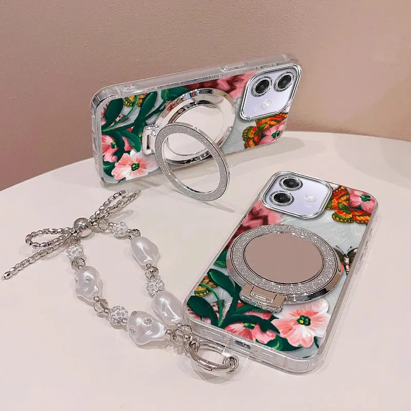 Vivid Flowers Bracelet Holder Phone Case Cover