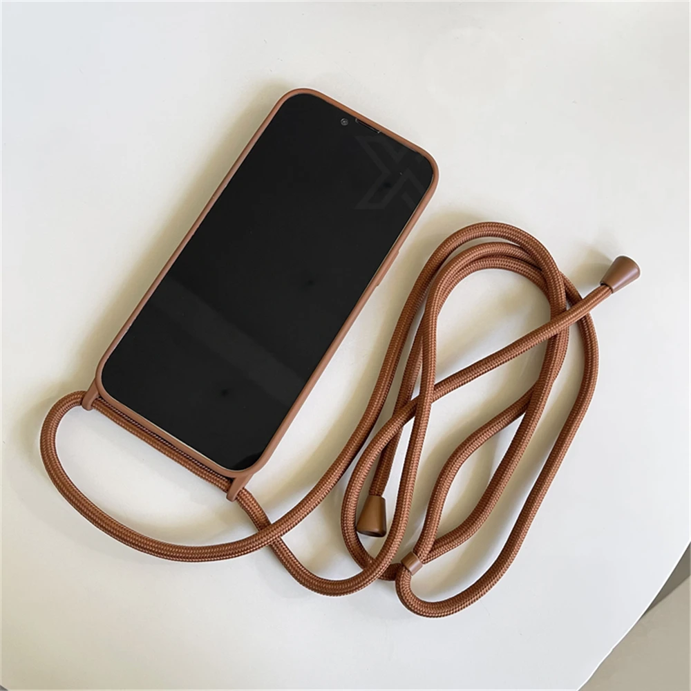 Adjustable Strap Cord Necklace Lanyard Phone Case with Rope Design