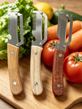 Wooden Handle Steel Peeler 6