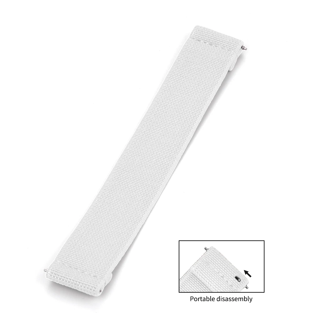 Pale Blue Premium Grade Nylon Hook and Loop Adhesive Watch Band Strap, Length 13cm