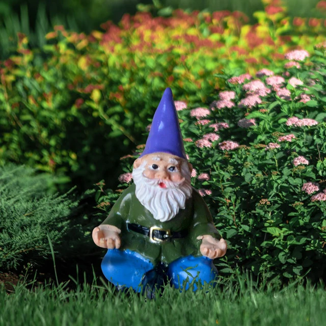 Gnome Törpe Művészet Szobrok Vicces Miniatűr Kültéri Figura Dísz Gyanta Dekorációs Kellékek Kézműves Kerti Gyep Tornáchoz - Image 3