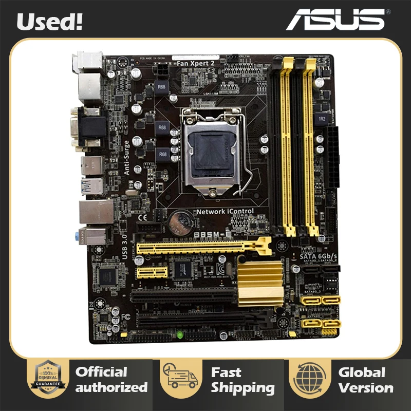 

Asus B85M-E Motherboard B85 Socket LGA 1150 i7 i5 i3 DDR3 32G SATA3 USB3.0 Micro-ATX