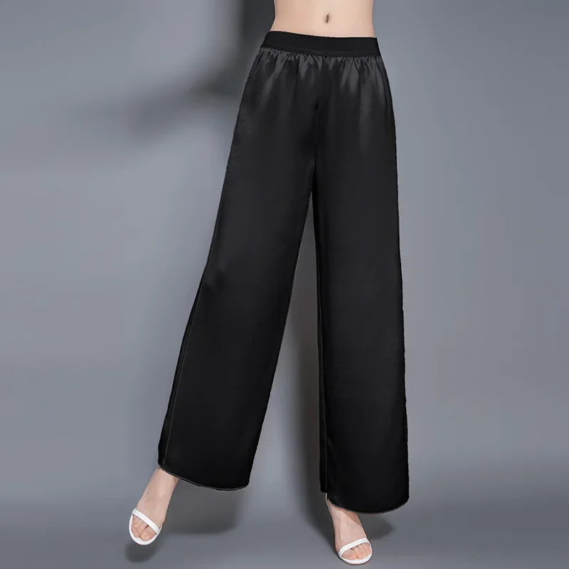 ★2024NEW★LOEUVRE★Elastic Waist Satin Wide Pants PANTS - LOEUVRE
