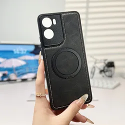 Magnetic Ring Holder Protective Case - Motorola Moto G86 (BK)