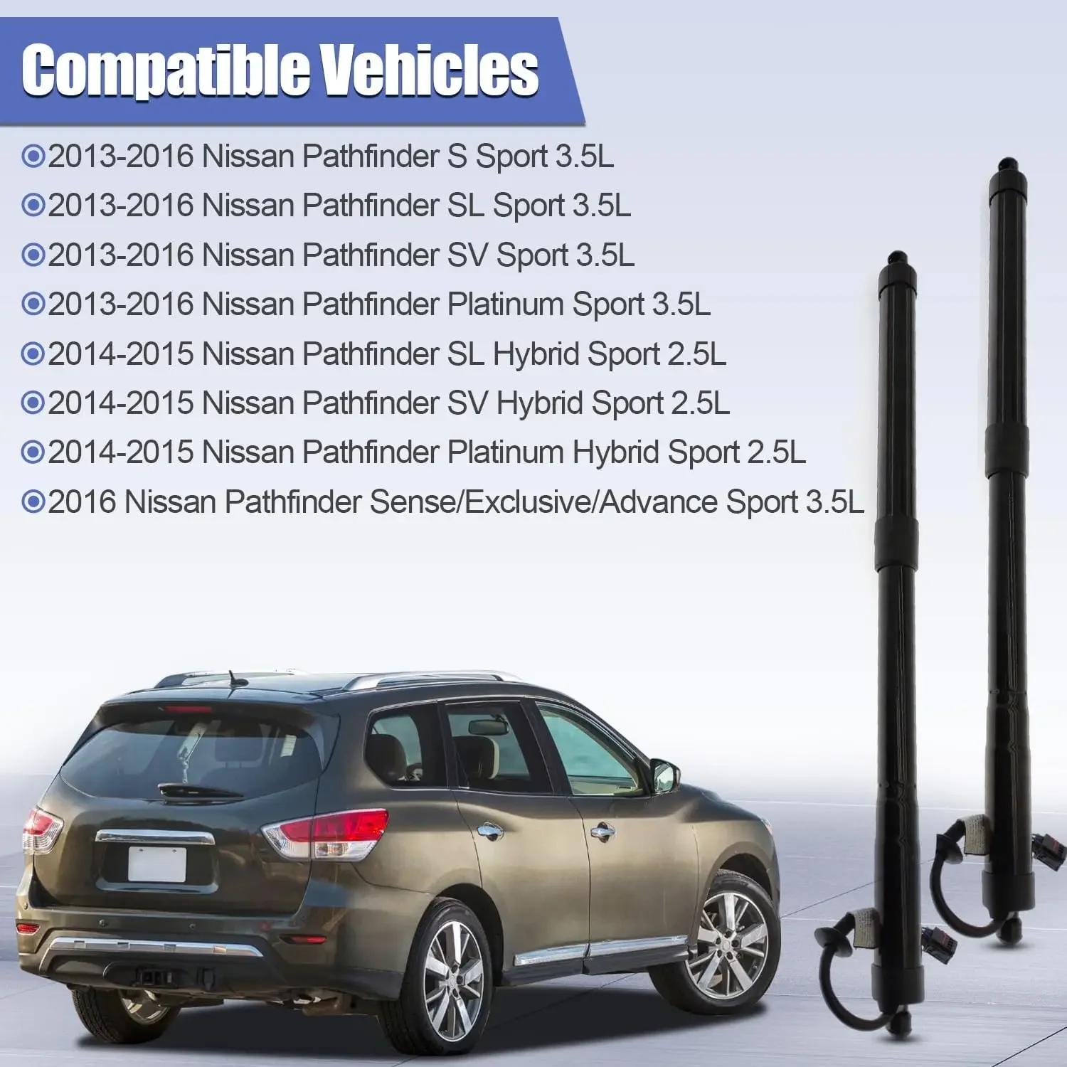 Lot De 2 Vérins De Hayon Pour Nissan Pathfinder - Référence TB 01067, Neufs Sous Emballage, Garantie 2 Ans