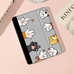 Charming Feline Tablet Cover with Pencil Holder and Auto Wake/Sleep Feature for iPad mini 6 (Green)