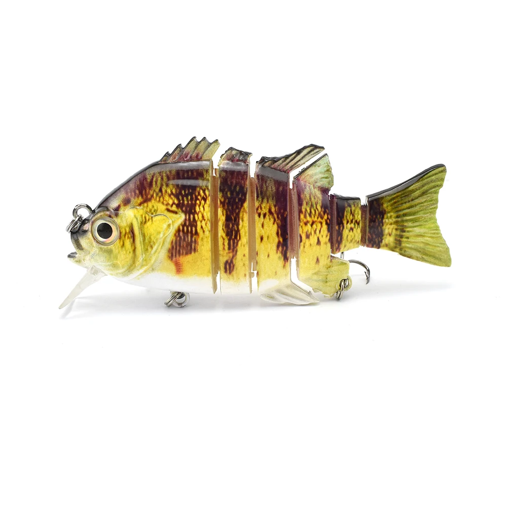 ODS 25.6g 102mm Topwater Swimbait 6-Segments Wobblers For Perch
