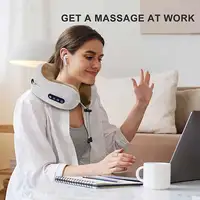Portable U-Shape Neck Pillow Massage Machine Heat Vibrater Shoulder Neck Muscle Relax Electric Massager Instrument USB Charging 5