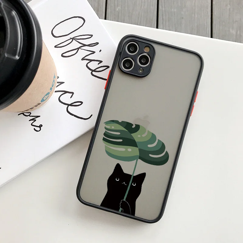 Stylish Cat-Themed Shockproof Phone Case with Enhanced Protection