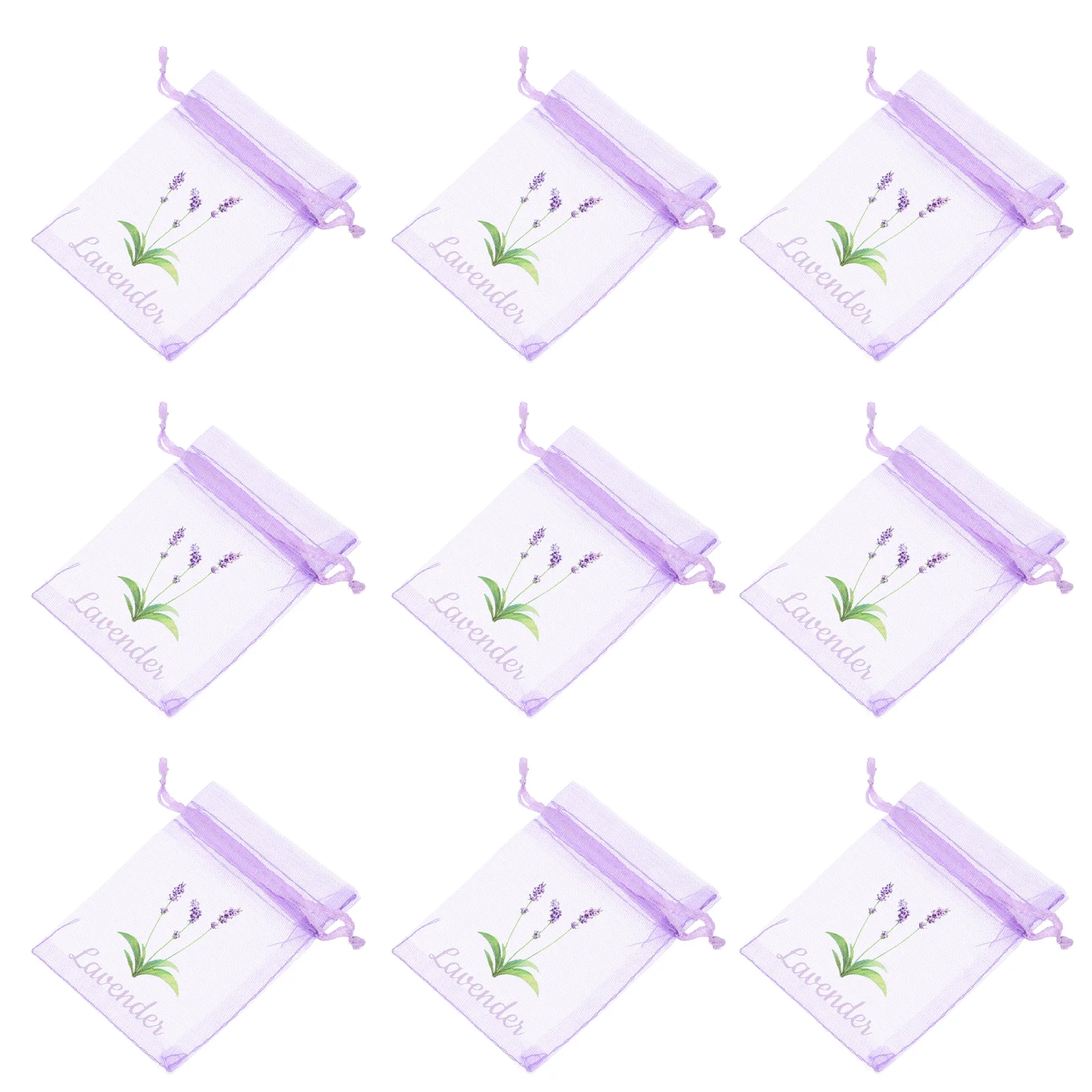 20pcs Lavender Sachets Bags Empty Drawstring Herbs Storage Pouches Lavender Bag Gauze Mesh Breathable Closet Household