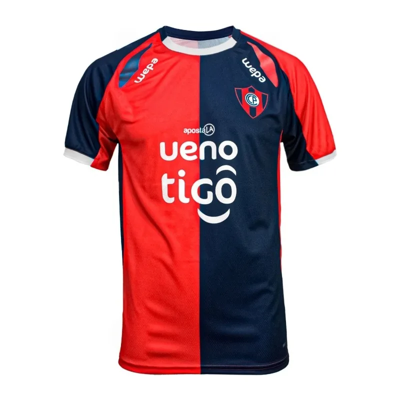 Herren Kinder Cerro Porteño Fußballtrikot Kurzarm Fußballshirt Paraguay Fan-Support für Spiel Training Alltag Freizeit Sport Oberteil