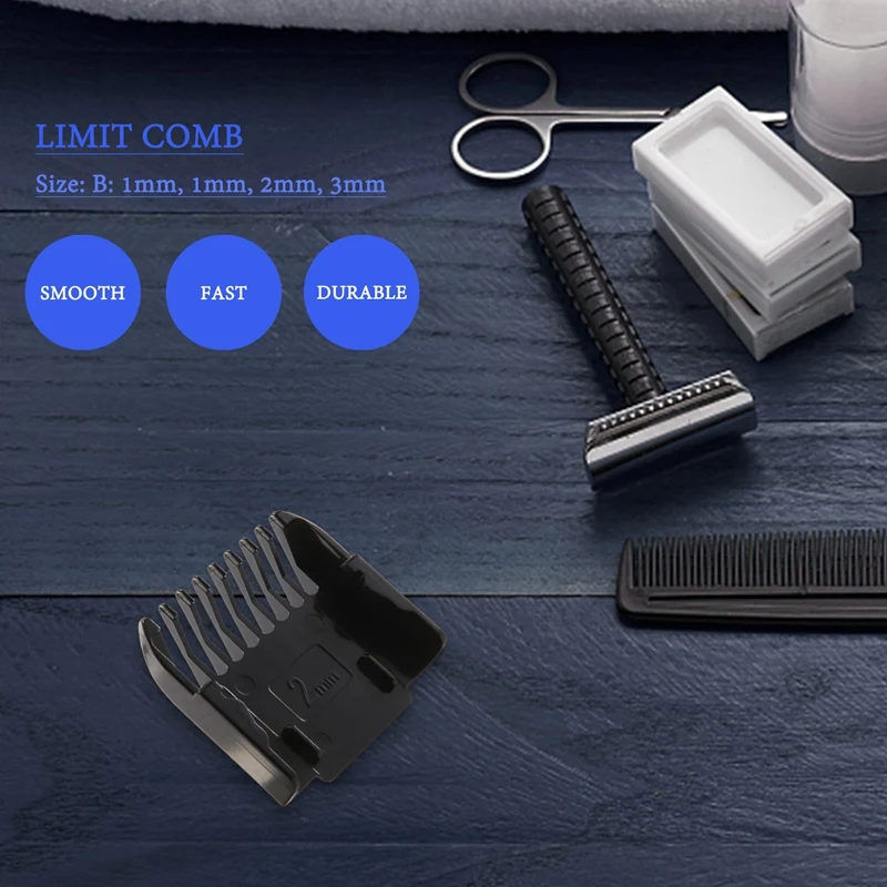 Hot Electric Clipper Accessories,4Pcs Cut Clipper Limit Comb Guide Attachment Size Barber Replacement 5