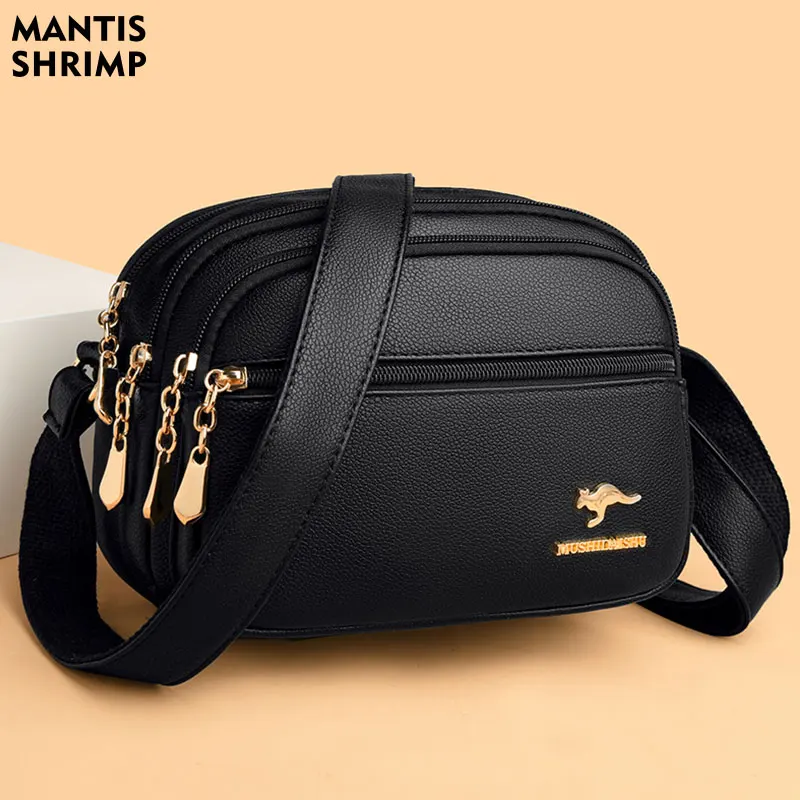 PU Leather Crossbody Bag Women Shoulder Bag Multi-pocket