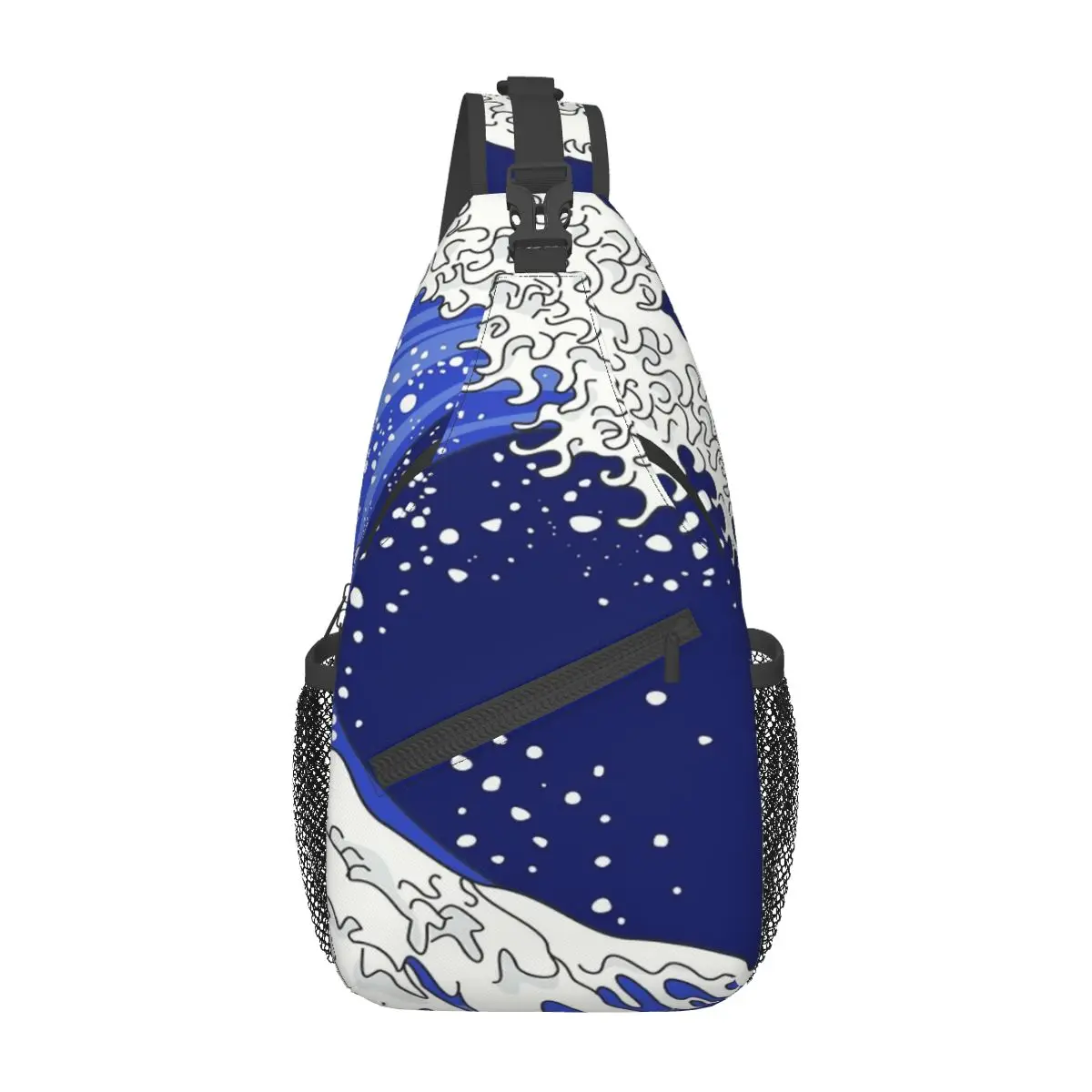 

Great Blue Wave Chest Bag Modern Durable School Cross chest bag Customizable